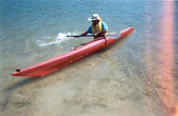 Dinesh practicing a bracing stroke